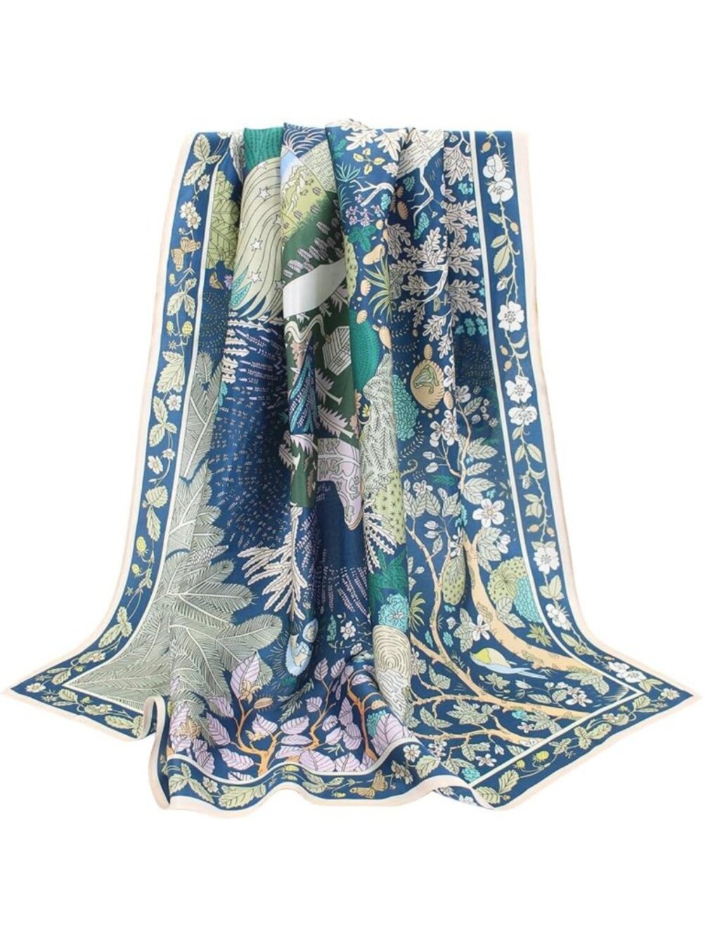 Luxurious 100% Mulberry Silk Scarf - 35" Square Hair Wrap - Perfect Gift!